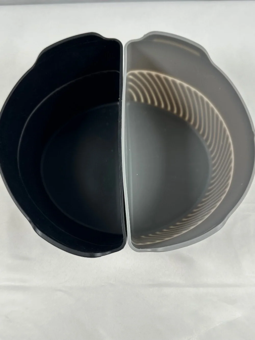 Reusable Silicone Slow Cooker Liners for 6-8 Quart Oval Crockpot, Black and Gray